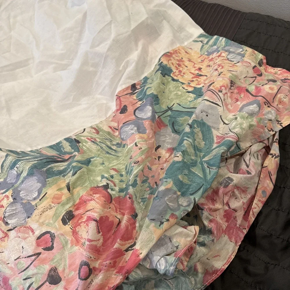 Vintage 80's/90's Floral Twin Sheet Set And Bedskirt Revman‎ Flat Fitted Case